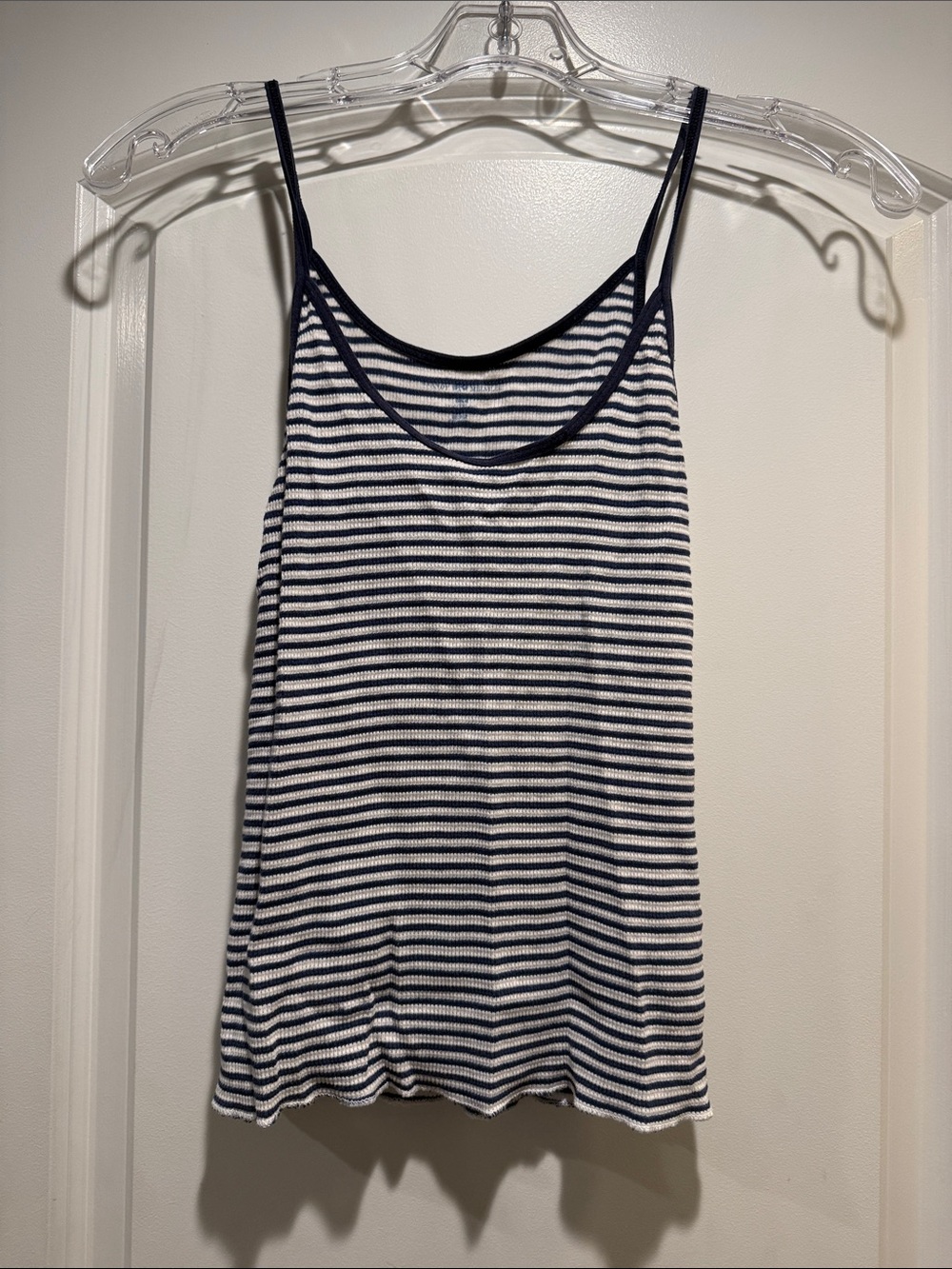 Striped Navy and White Tank Top - Women one size